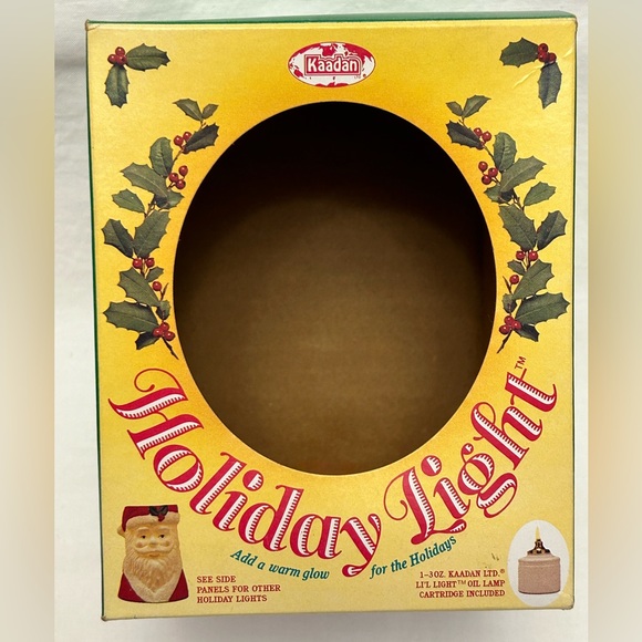 Kaadan Christmas Light Santa Head w/Insert Old New Stack Never Used - Picture 7 of 13